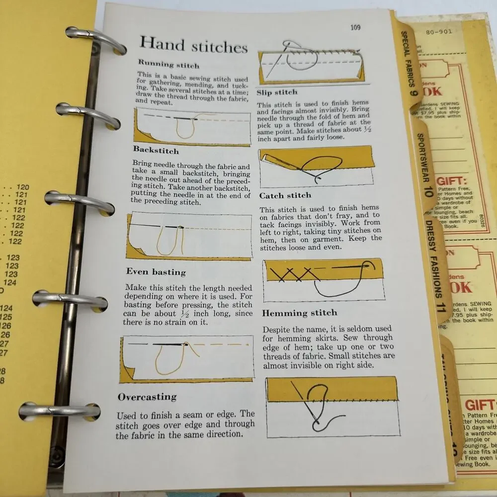 Vintage 1970 Better Homes & Gardens Sewing Book 5 Ring Binder